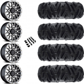 14" Black Rhino La Paz Machined & 28" EFX MotoMTC Wheel and Tire Package